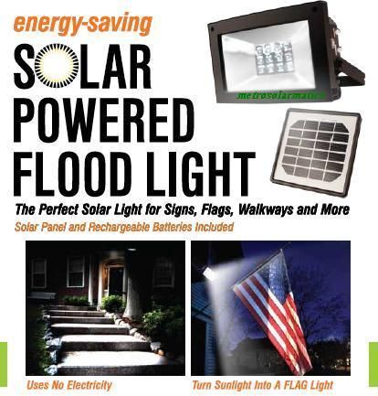 12LED SOLAR FLOODLIGHT  AUTO. ON/OFF (MAXSA MODEL #40330) 899419403300 