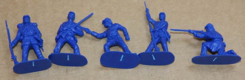 CIVIL WAR SOLDIERS 40 Plastic Figures Blue Western MARX Vintage ARMY 