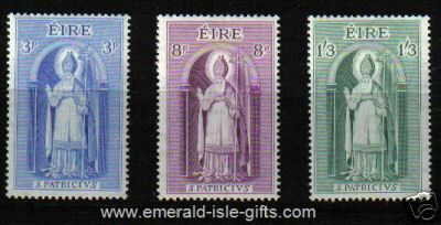 Ireland 1961 St Patrick MNH Set Of 3 Irish Stamps  