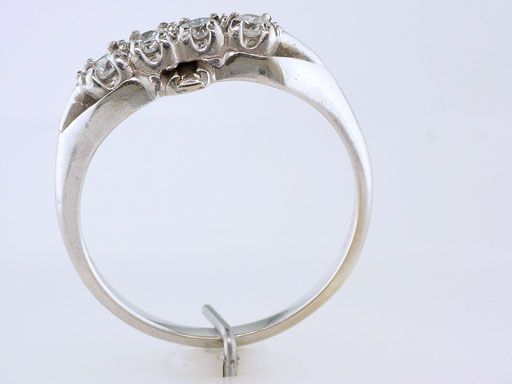 Antique Deco Genuine Diamond .85ct 14K White Gold Engagement Wedding 