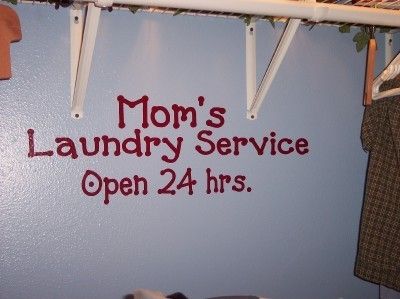 MOMS LAUNDRY SERVICE Vinyl Wall Lettering Laundry Room  