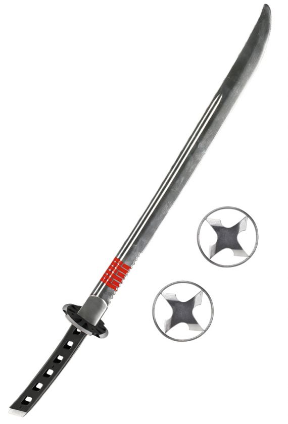 GI Joe Snake Eyes Sword with Ninja Stars  