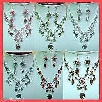 Lots Fashion 12Sets Bead Metal Necklaces&Earrings  