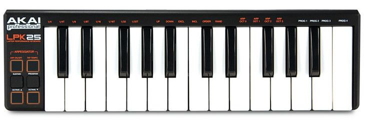 AKAI PROFESSIONAL LPK25 PORTABLE MINI KEYBOARD NEW  