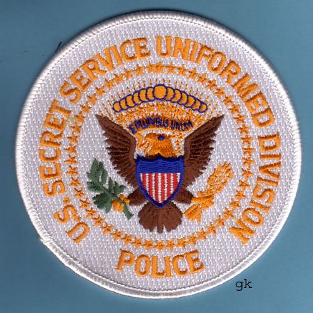 SECRET SERVICE UNIFORMED DIVISION POLICE PATCH WHITE  