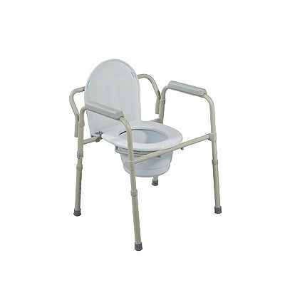 DRIVE 11148 1 Folding Steel Bedside Commode Toilet  