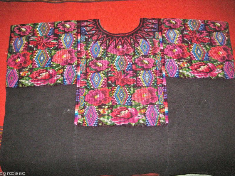 Huipil Blouse Guatemala Huipil Embriodery Birds #218  