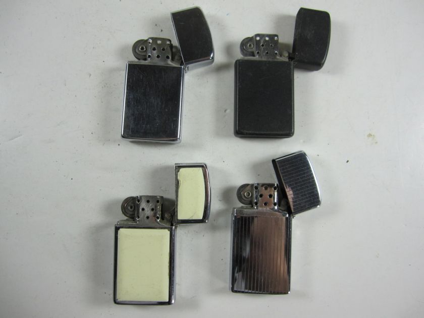 12pc Lot Vintage Zippo Slim Lighters **  