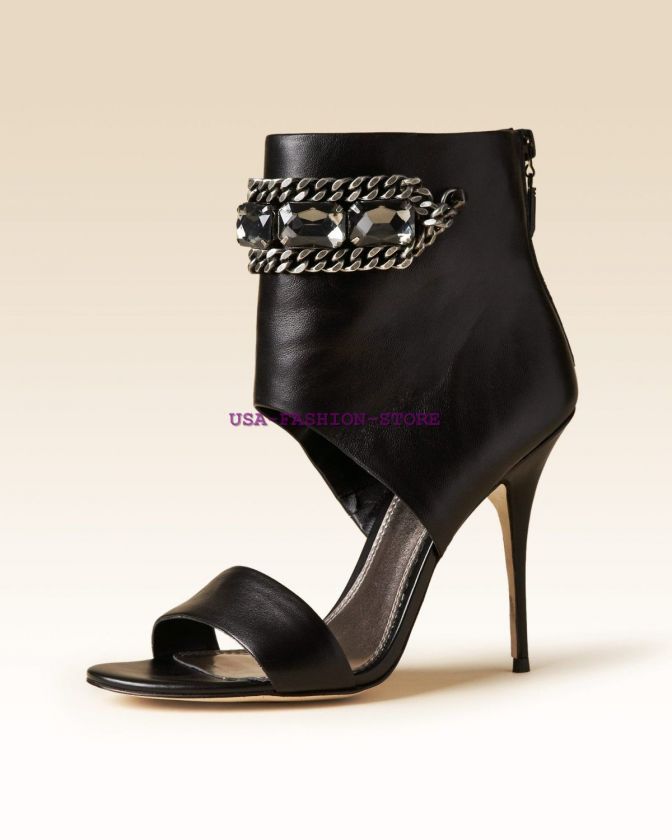 NIB BEBE Sabrina Bootie Sandal Kardashians BLACK 5,6,7  