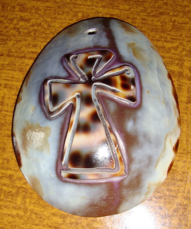 Cross made of Natural shell  