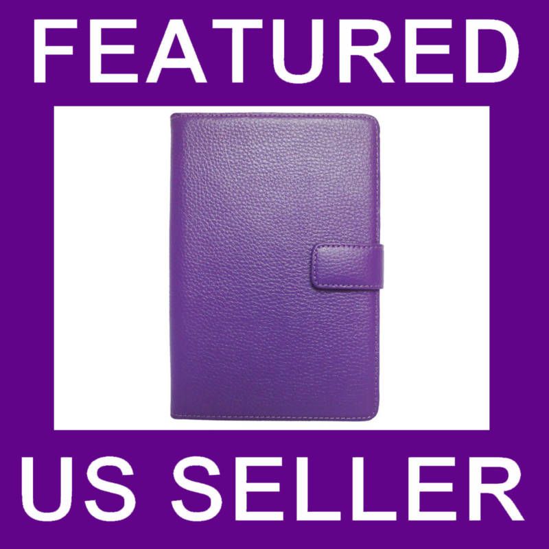  Ebook Kindle 3 Leather Case Cover Jacket Purple  