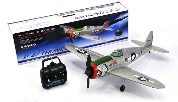 P47 Brushless 4ch Aerobatic RC Airplane RTF USA Ship GY  