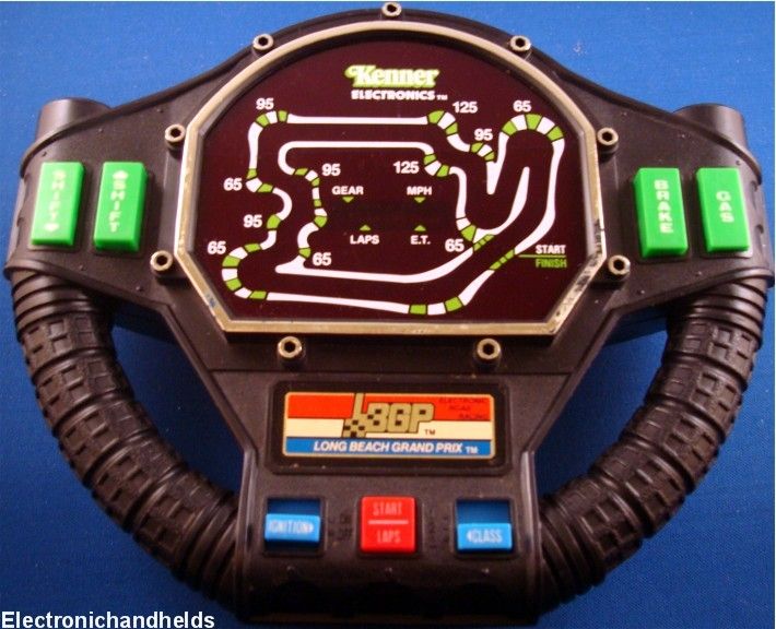LONG BEACH GRAND PRIX racing electronic handheld game by Kenner 