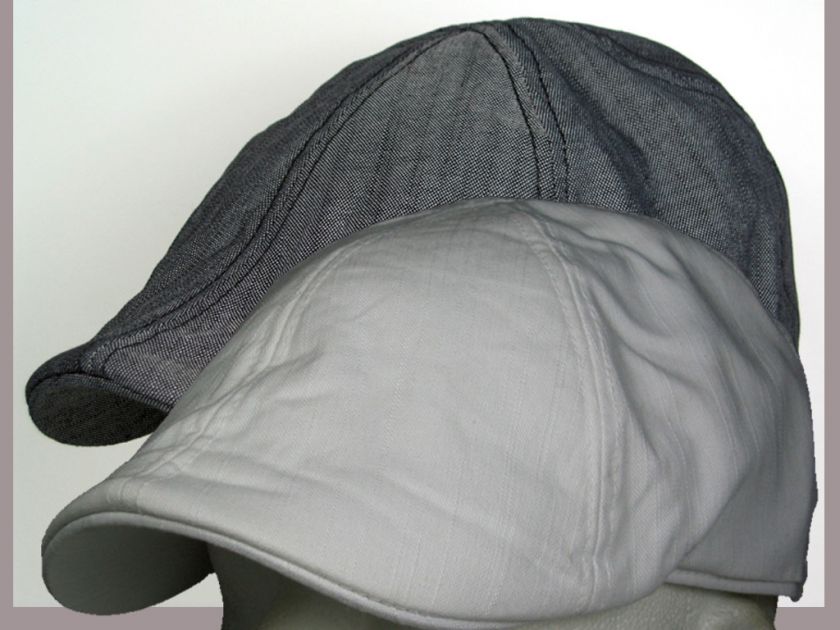 Stretch Fit Cotton 6 Panel Newsboys Cabbie Ascot Golf Ivy Hat Cap Gray 