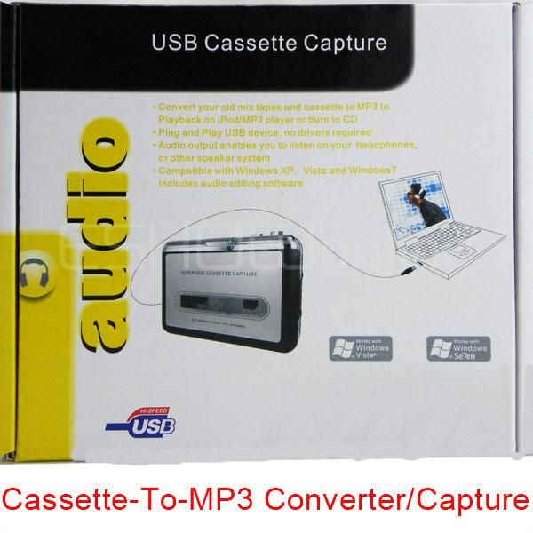 D2056D USB Cassette to  Converter Capture Tape to PC Audio Music 