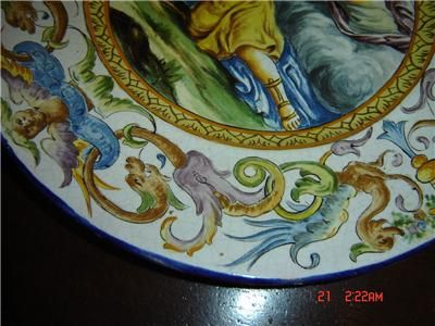 ANTIQUE Italian FAENZA,FAIENCE MAJOLICA PLATE 14 C1790  