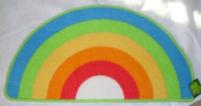 Small Saint Patricks Day Rainbow Area Rug * Short Pile * Pot O Gold 