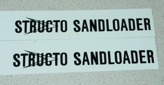 Structo Sandloader Decal Set  