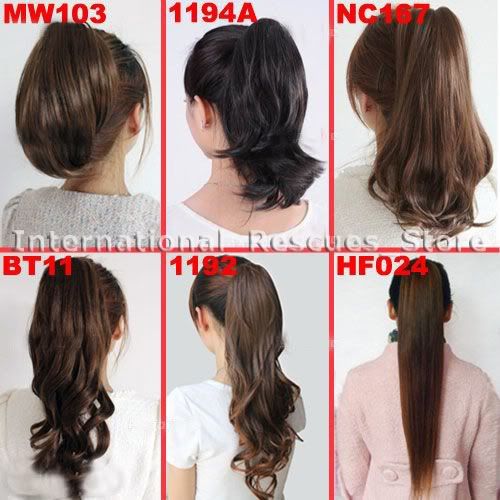 CLIP IN PONY TAIL HAIR PIECE PONY HAIR EXTENSION *NEW* FOR WOMEN GIRLS 