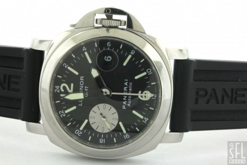   LUMINOR GMT AUTOMATIC SS MENS WATCH W/ DATE & BLACK DIAL  