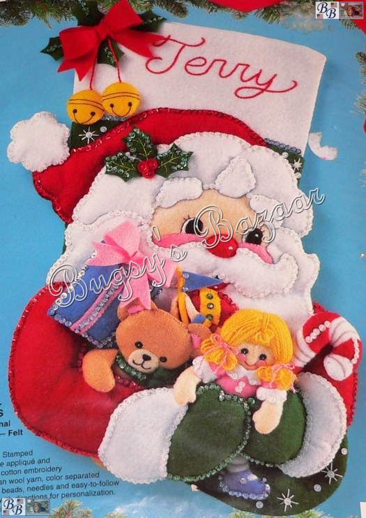 Bucilla ARMFUL OF TOY Santa Felt Christmas Stocking Kit  