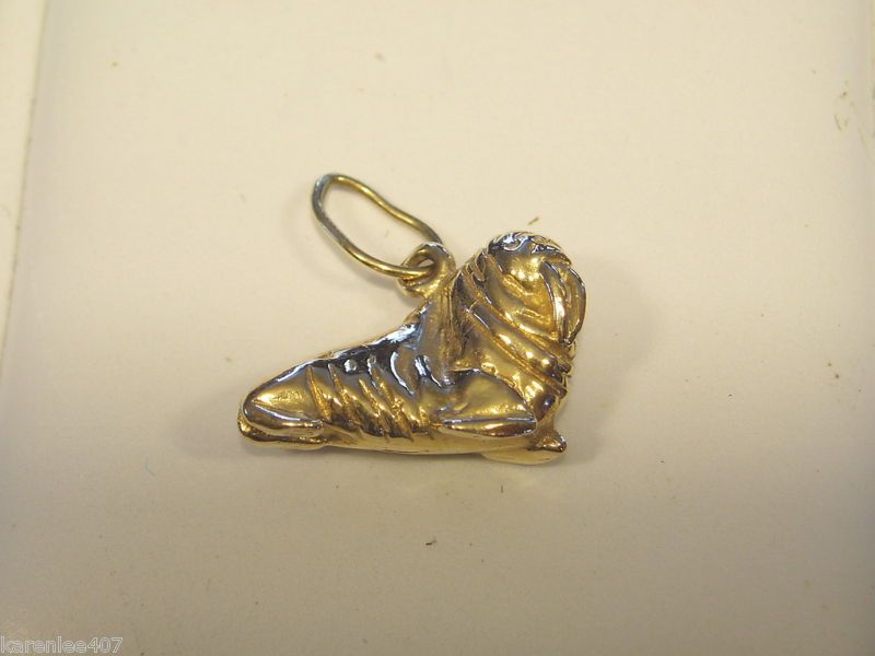 Walrus Charm Pendant 14 kt Yellow Gold 5.1 Grams New  