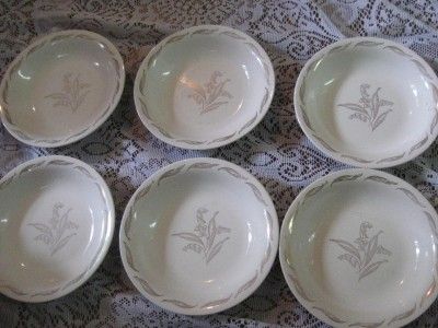 Vintage Lot 6 Knowles Lily Of The Valley Soup Bowls  