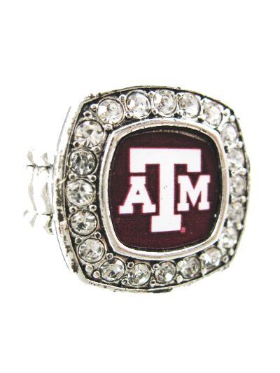 Rhinestone Bling Stretch ★ Texas A&M   Aggie ★ Ring  