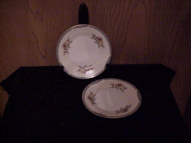 NORITAKE CHINA 2 BREAD & BUTTR PLATES PATTERN GAINSBORO  