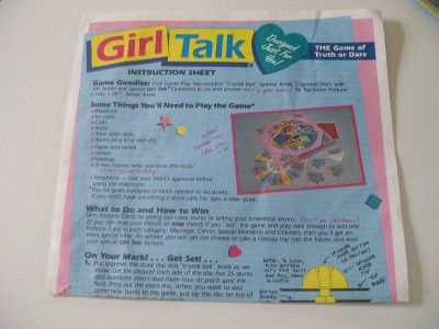 Girl Talk Game of Truth or Dare w/ Zit Stickers  