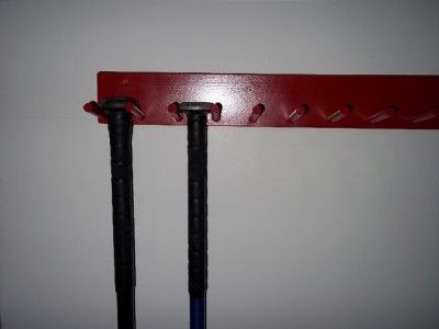 WOOD LARGE BASEBALL BAT RACK RED SOFTBALL STORAGE SPORT  