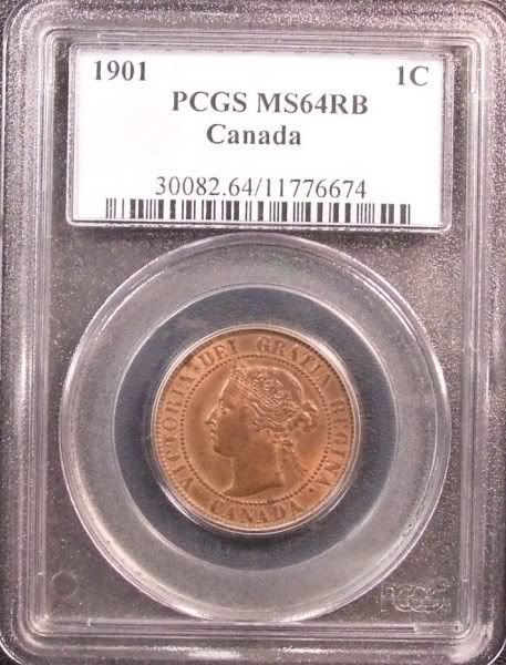 1901 ~ PCGS MS 64 RB ~ Stunning color ~ Beautiful Coin  