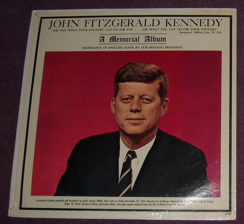 SEALED JOHN F KENNEDY A Memorial Album JFK LP President  