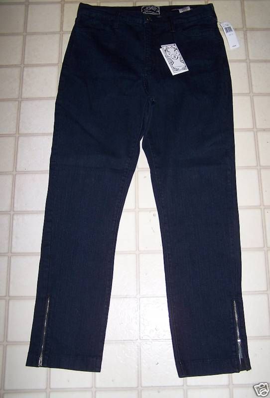 NOT YOUR DAUGHTERS JEANS NYDJ ANKLE ZIP JEAN SZ 2  