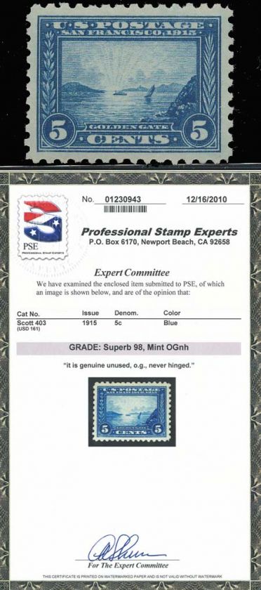 403, Mint SUPERB OG NH RARE GEM PSE GRADED 98   LB  