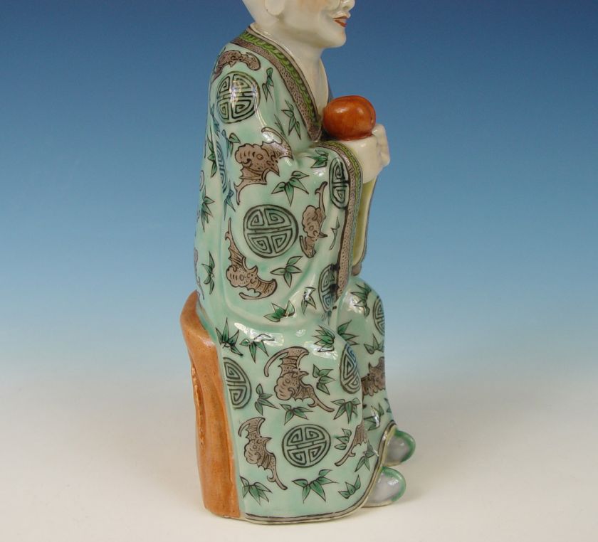 Fine Chinese Porcelain Famille Verte Figure Mid. 19th C.  