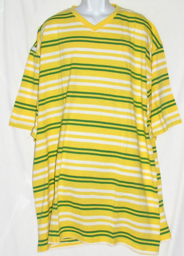 ROCAWEAR New Yellow Stripped V Neck Shirt Size 5XL 6XL Big & Tall 