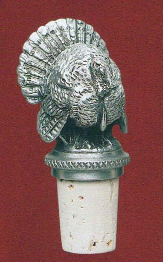 Solid Pewter WILD TURKEY Bottle Stopper    NIB  