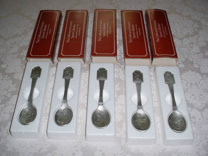 Franklin Mint Craftsmen of America Pewter Spoons  