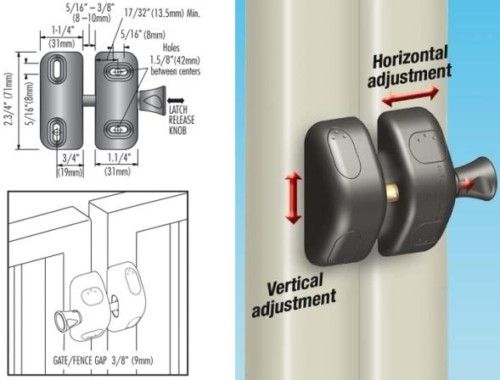 Magna Latch Side Pull Gate Latch   General Purpose MLSPS2  