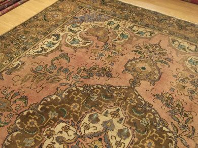 10x13 Handmade Antique Persian Tabriz Heriz Rug # 2176  