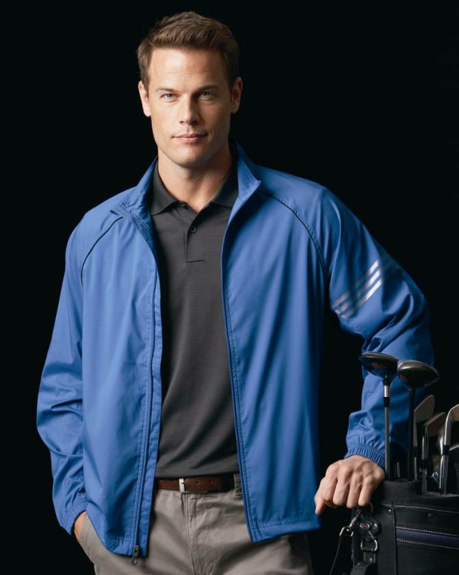 Adidas Mens Golf Athletic Climaproof Full Zip Jacket  