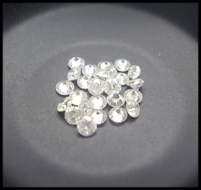 Loose CLEAN Diamond PAIR or LOT Round or SINGLE Cut White or Champagne 