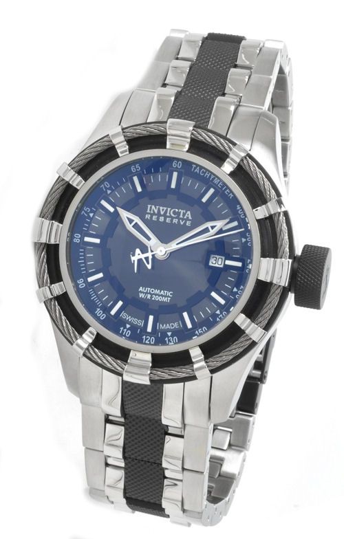 Invicta Reserve Mens Bolt Swiss Automatic Charcoal Dial Watch