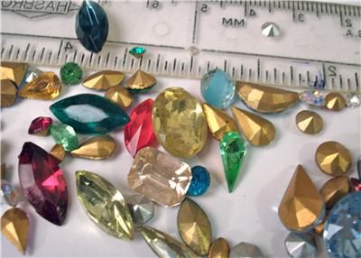   RHINESTONE JEWELRY STONE LOT REPAIR BROOCH PINS HUGE MIX CRAFTS  