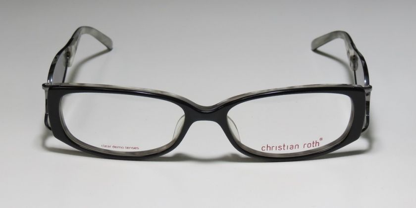 NEW CHRISTIAN ROTH 14049 53 15 125 TINTED INSERTS BLACK EYEGLASS 