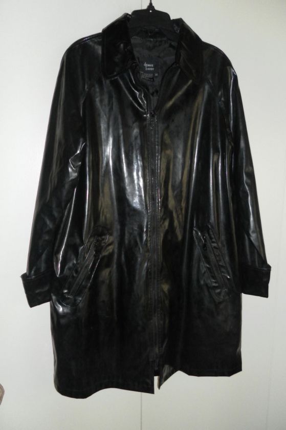 Dennis Basso Black Long Rain Coat XS  