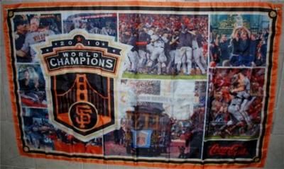 San Francisco SF Giants 2010 WORLD CHAMPIONS Large Flag Banner 58x36 