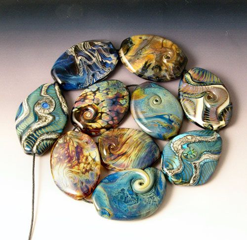 alexbeads Assorted Lampwork Focal Orphan Beads (10) SRA  