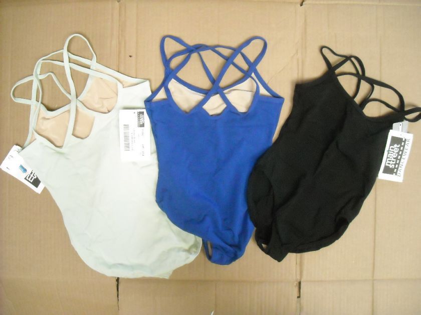 NWT STRAPPY BACK DANCE LEOTARD COTTON/LYCRA Ch/Ladies  